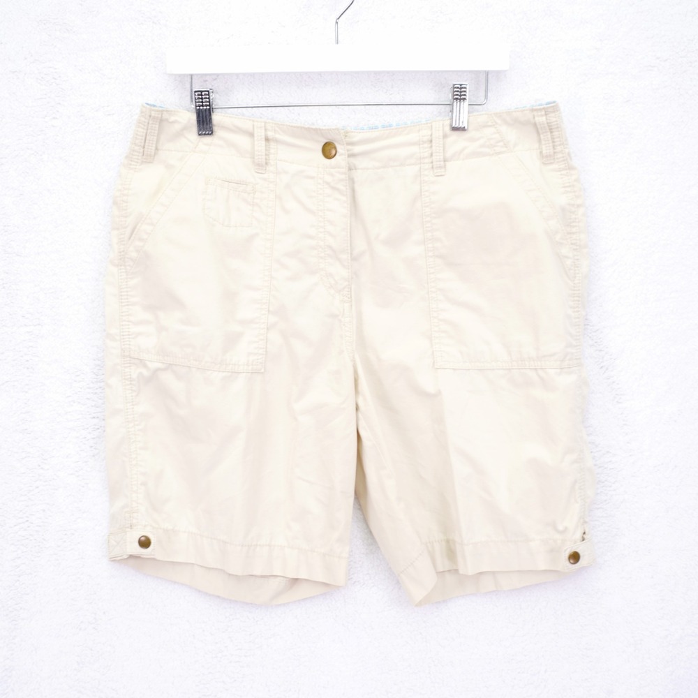 Van Heusen Ivory Cream Shorts 100% Cotton Women's -12- 34 / 8.5 High Rise